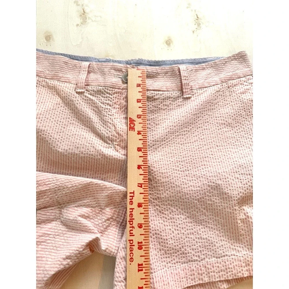 SOUTHERN TIDE Shorts Women Size 6 Light Pink Seersucker 4